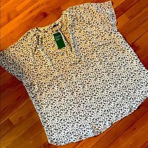 H&M blouse with flutter sleeves